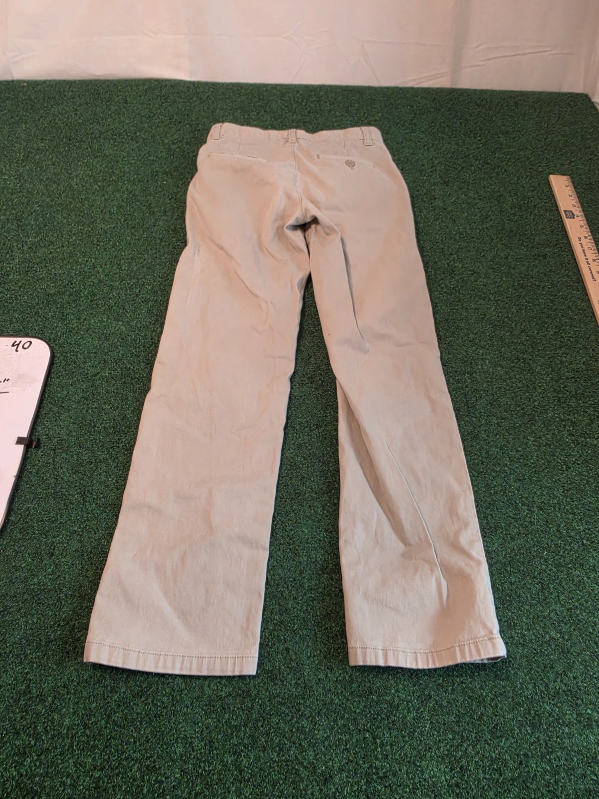 – L@@K – Boys Izod Light Beige Pleated School Uniform Pants Sz 14 Nice! –