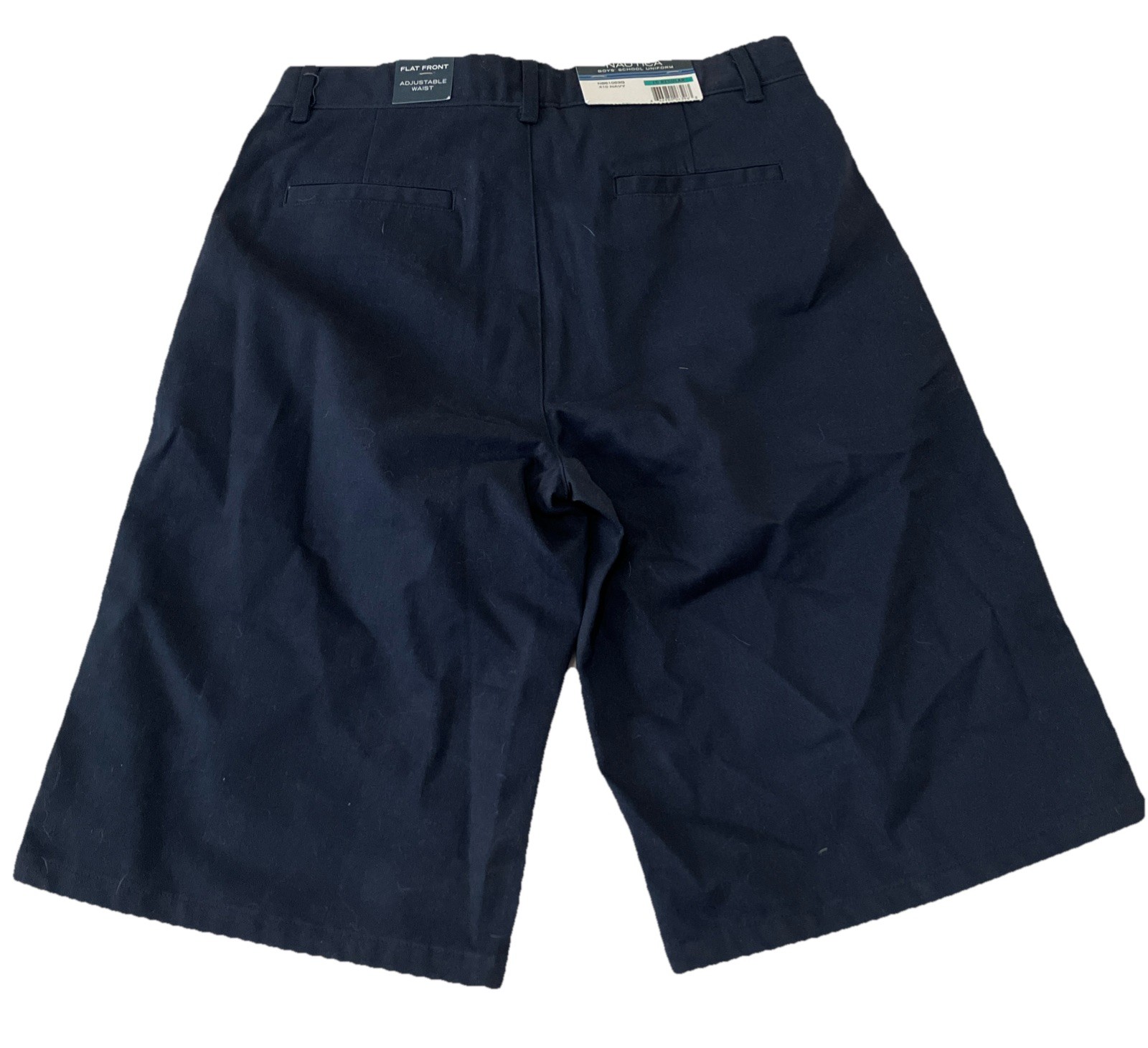 NWT Nautica Boys 16 Reg Navy School Uniform Shorts Adjustable Flat Front