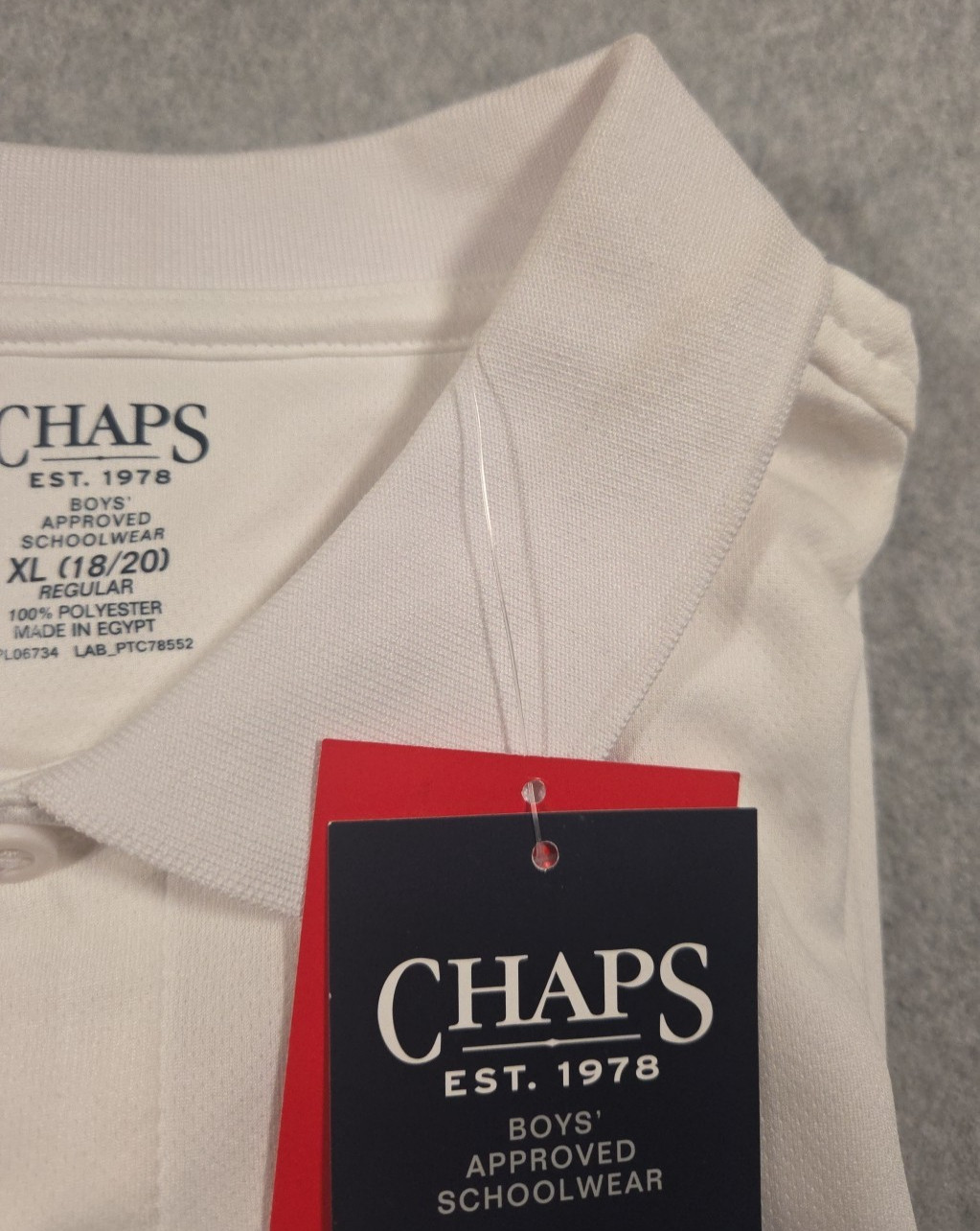 Chaps Boys’ Performance Short Sleeve Shirt XL (18/20) White – Lot of 2