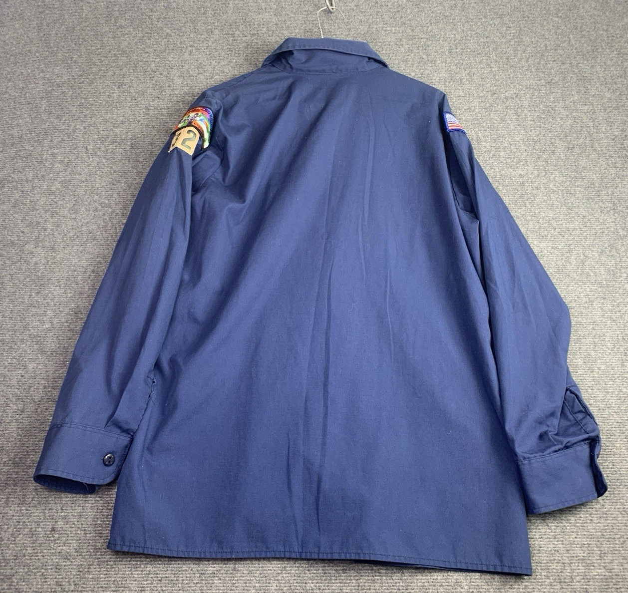 Vintage Boys Scout of America Button Up Shirt Navy Blue Youth XL Yocona Area