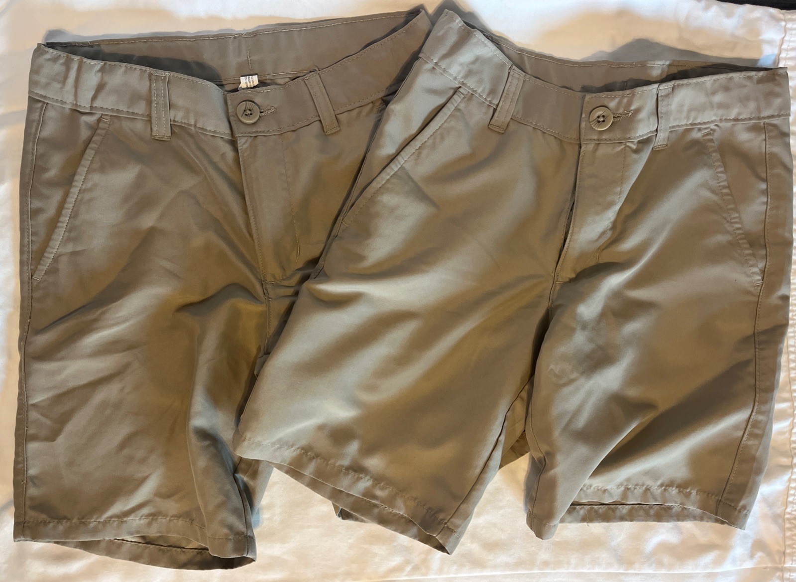 Lot Of 4 Nautica & Place Boys School Uniform Khaki Shorts Size 8 Preppy