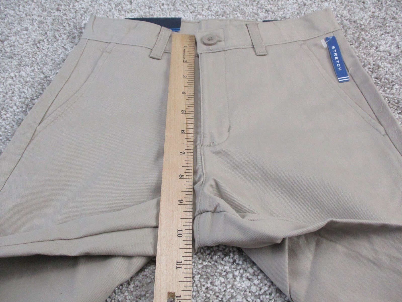 Nautica Shorts Khaki Adjustable Waist with Stretch School Uniform 14 Slim NWT