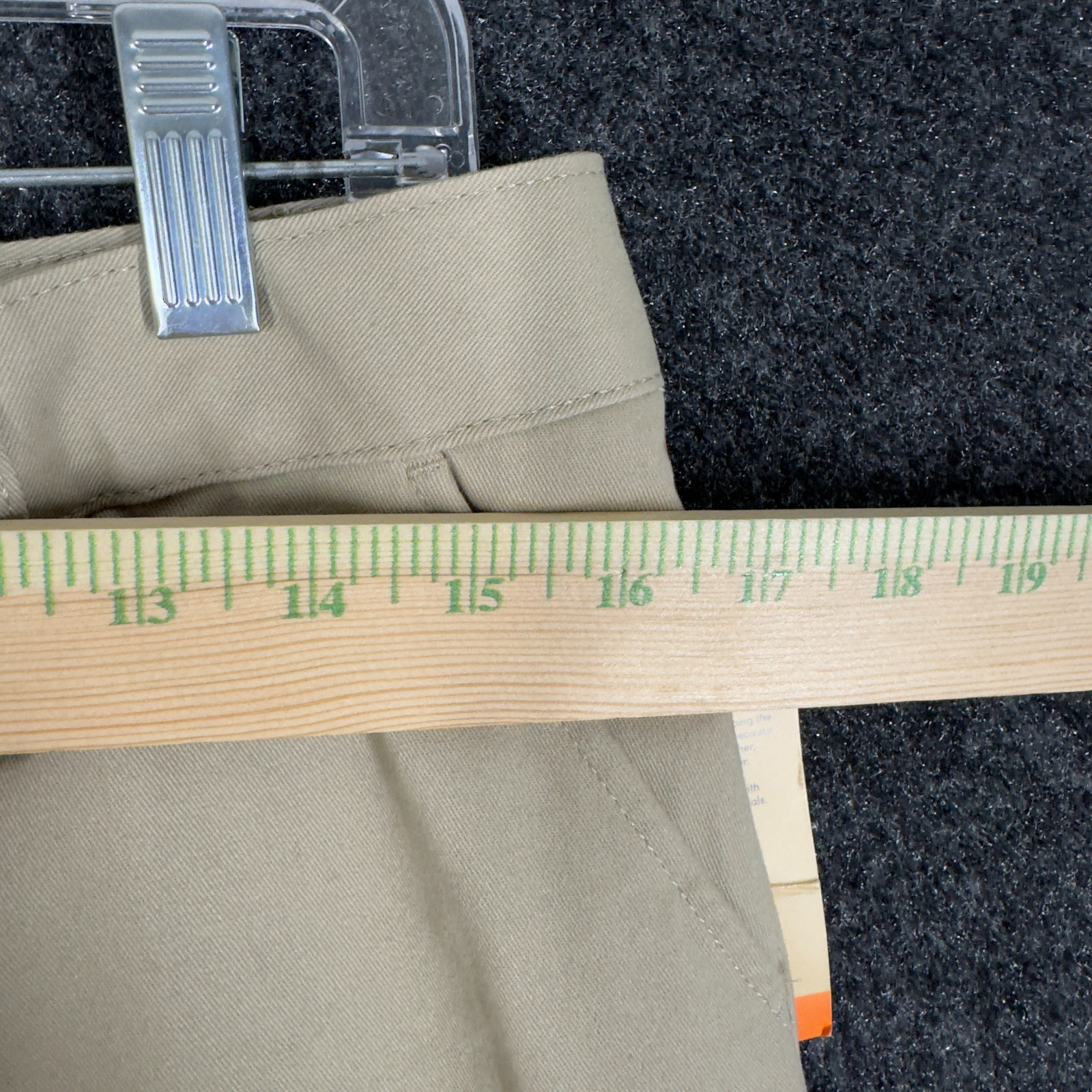 New French Toast Dress Pants Boys 20 Beige Mid Rise Stretch Straight Cotton