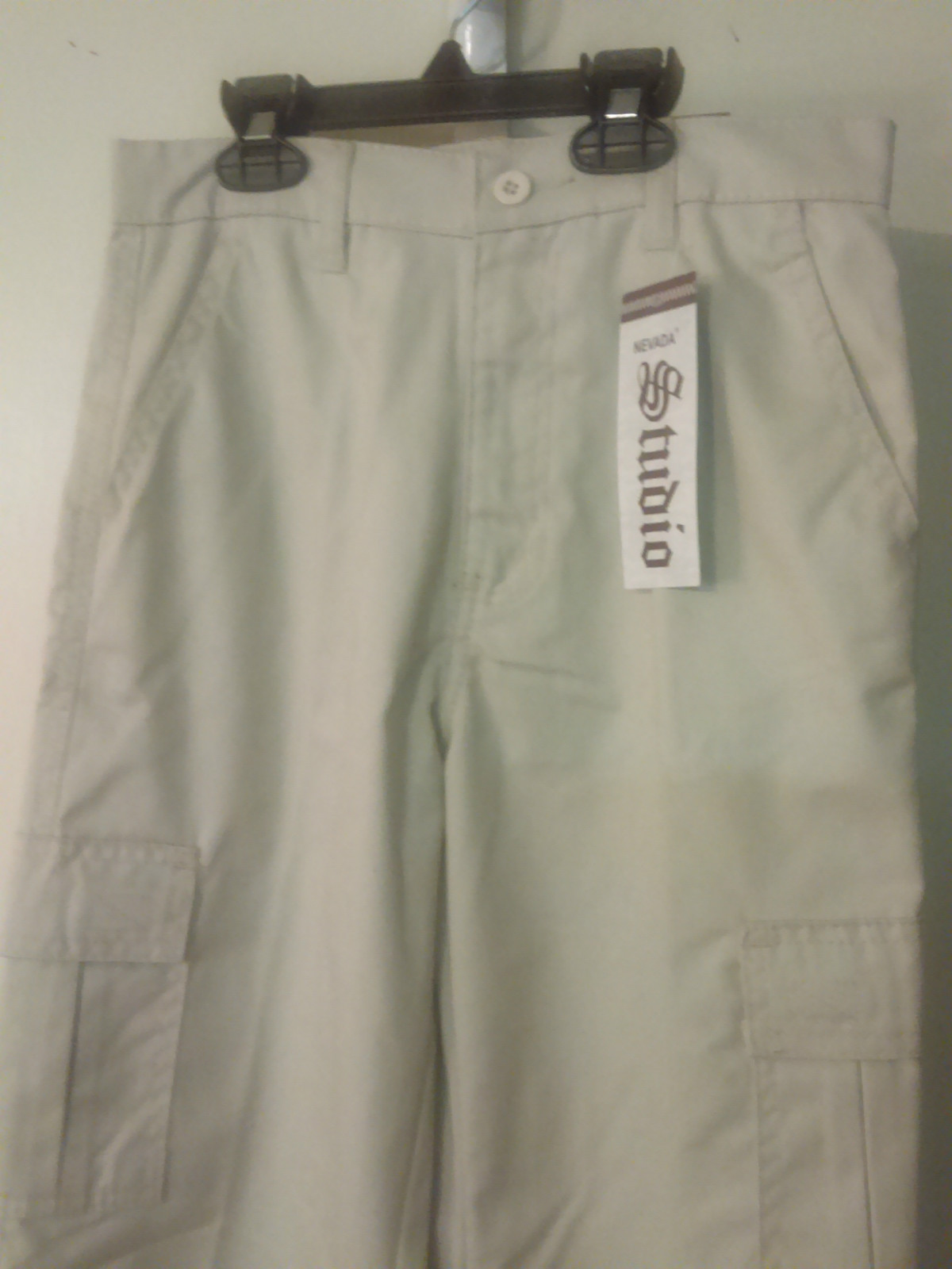1 PR NEW NEVADA Studio Boys 12 Khaki Cargo Pants MSRP $49.00 100% Cotton Egypt