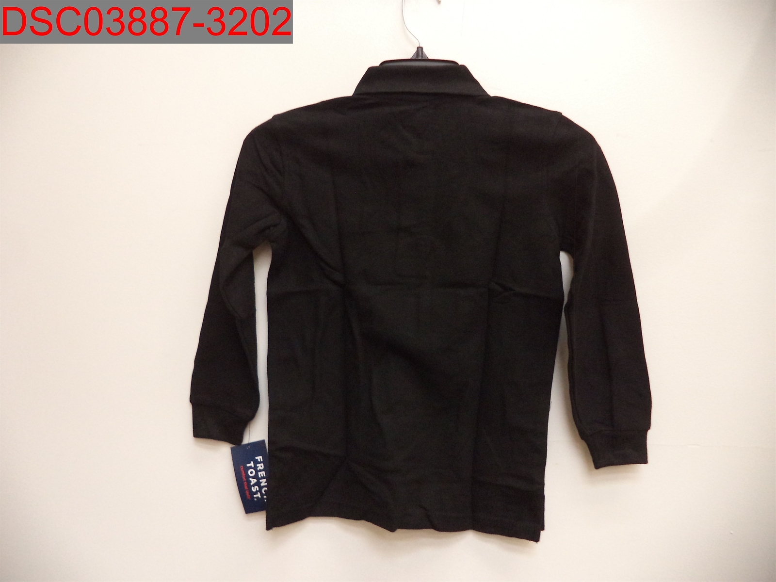 French Toast Boys Black Long Sleeve Uniform Pique Polo Shirt S(6/7) 884503502205