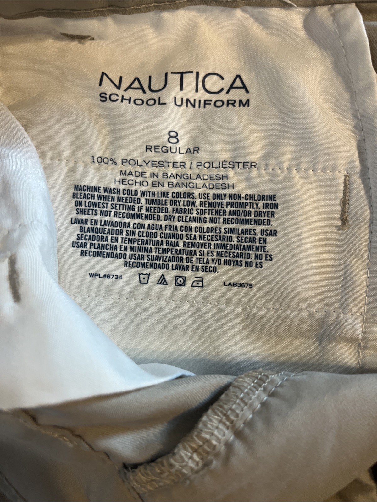 Lot Of 4 Nautica & Place Boys School Uniform Khaki Shorts Size 8 Preppy