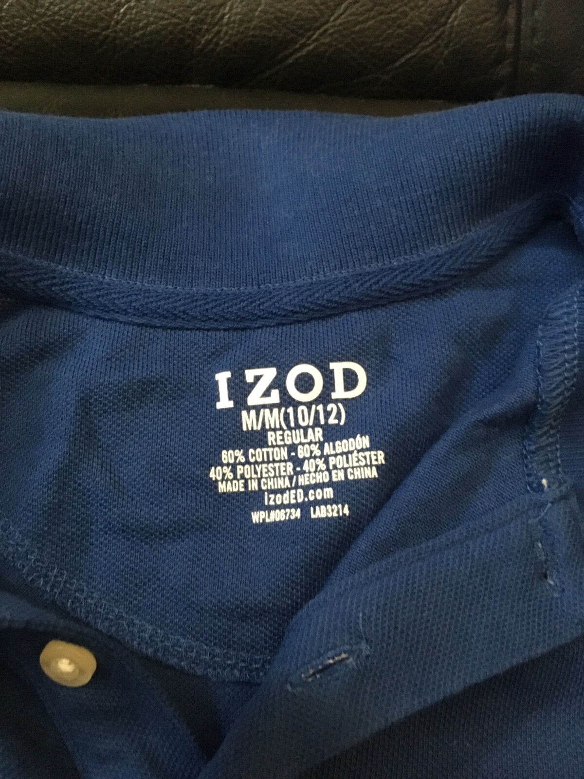  Izod Boys Royal Blue Long sleeve polo   Size M(10/12)
