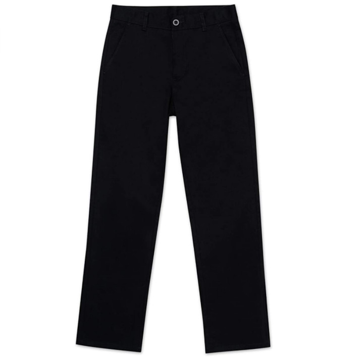 Nautica Boys Uniform Flat Front Pant Black Sz 14 Husky