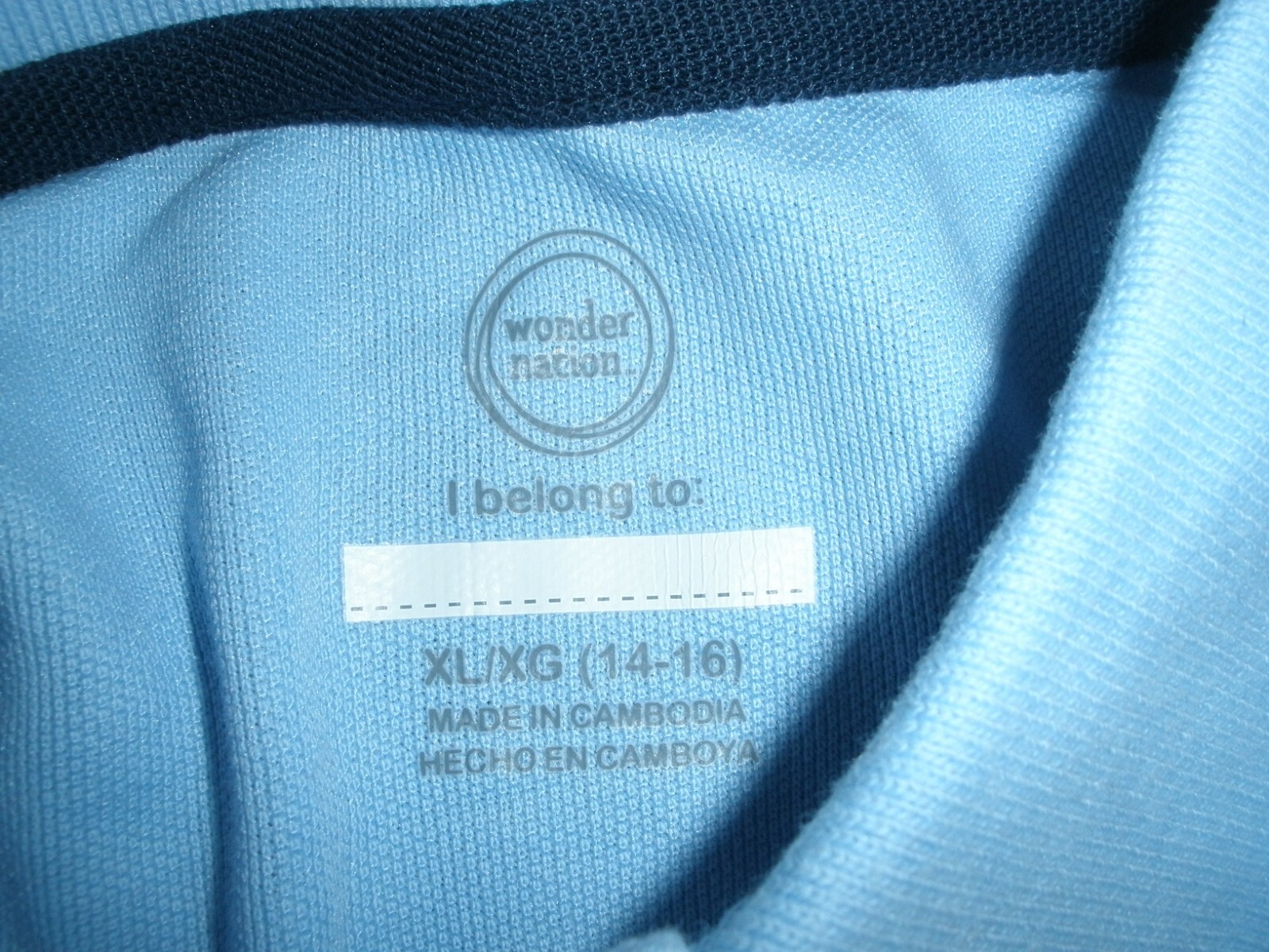NEW Wonder Nation School Uniform Polo Blue Long Sleeves XL 14-16 (A1)