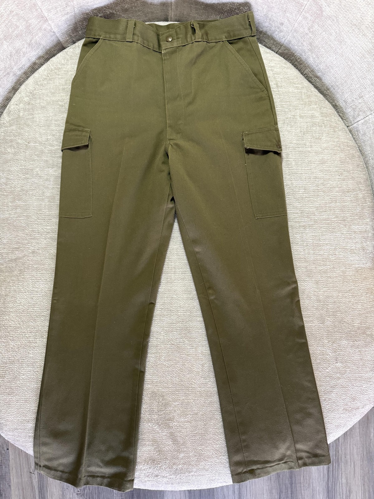 Boy Scouts Of America Pants Boys 32×30 Green Cargo Twill Official Uniform BSA