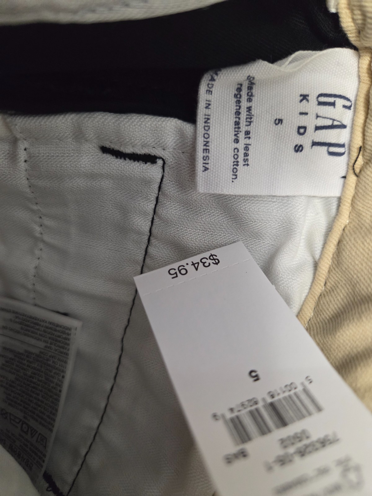 Gap Kids Uniform Straight-Fit Stretch Khakis Boy’s sz 5 True Black NWT $34.95