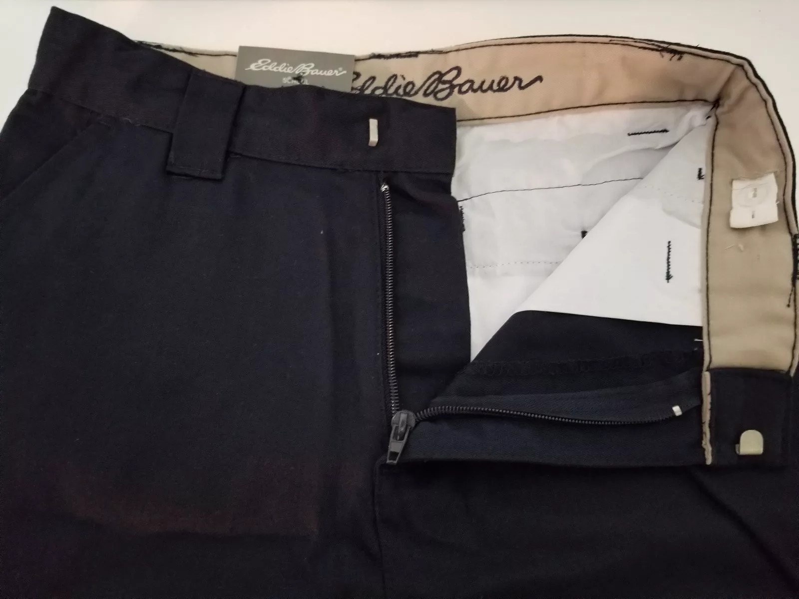 Eddie Bauer School Uniform Navy Blue Cell Phone Pocket Shorts 12 Boys New 1160