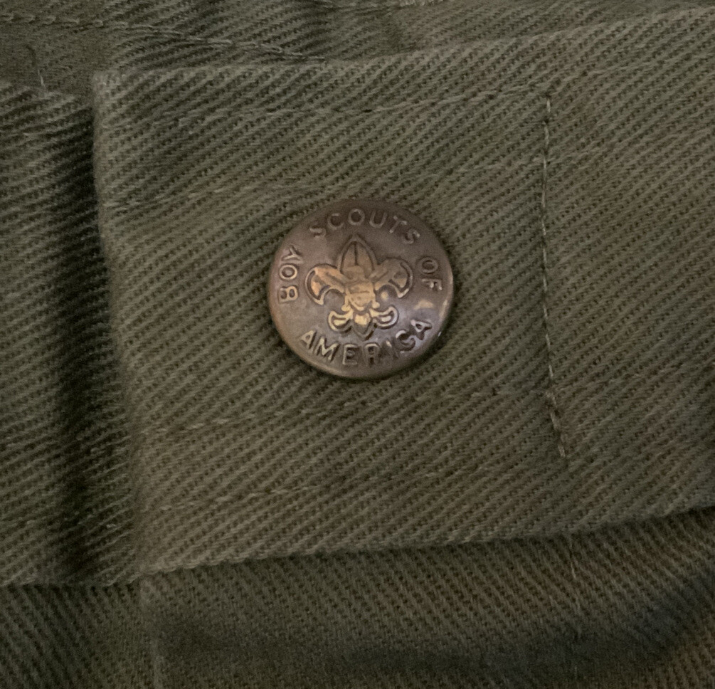 Vintage Boy Scouts Of America Shorts Youth Size 10 Green Waist 25″ BSA Scouting