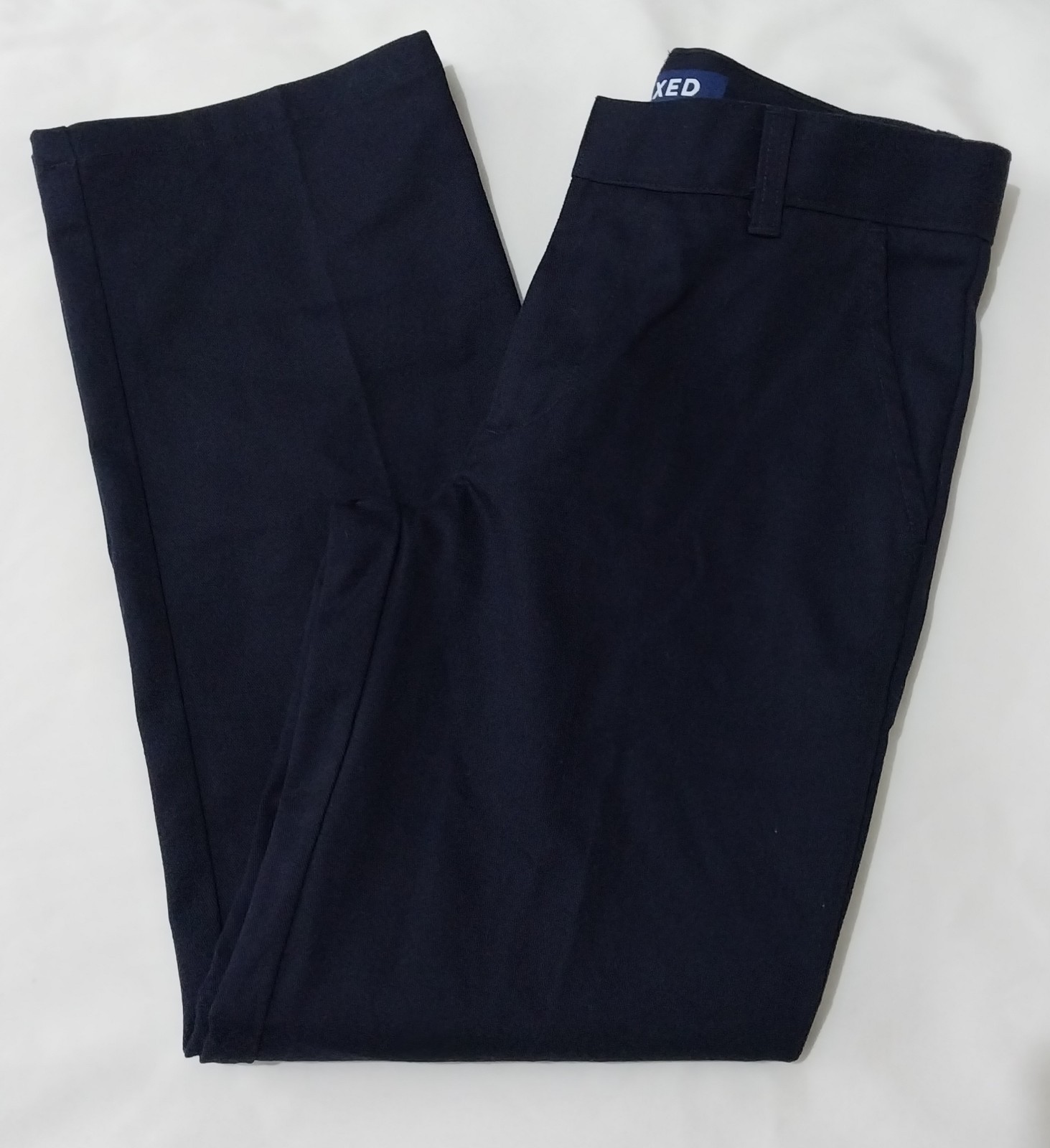 French Toast Boys Uniform Straight Adjustable Waist Relax Pants 10 Blue ~ Used
