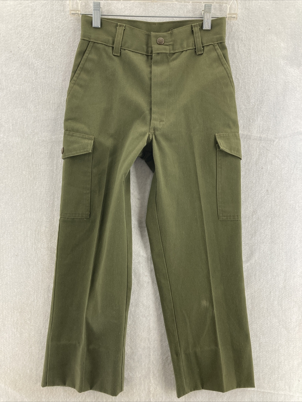 VTG Boy Scouts Pants YOUTH 6 Green Uniform Cargo Pants