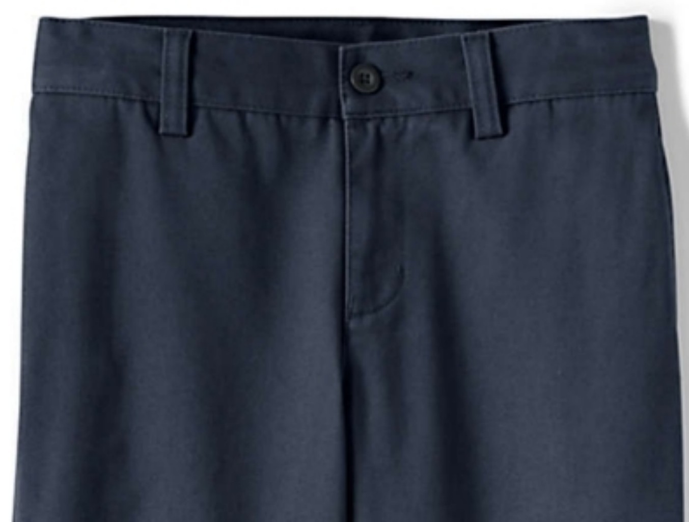 LANDS END Navy School Uniform Plain Front Chino Pants Boys 18 Husky INSEAM 27″