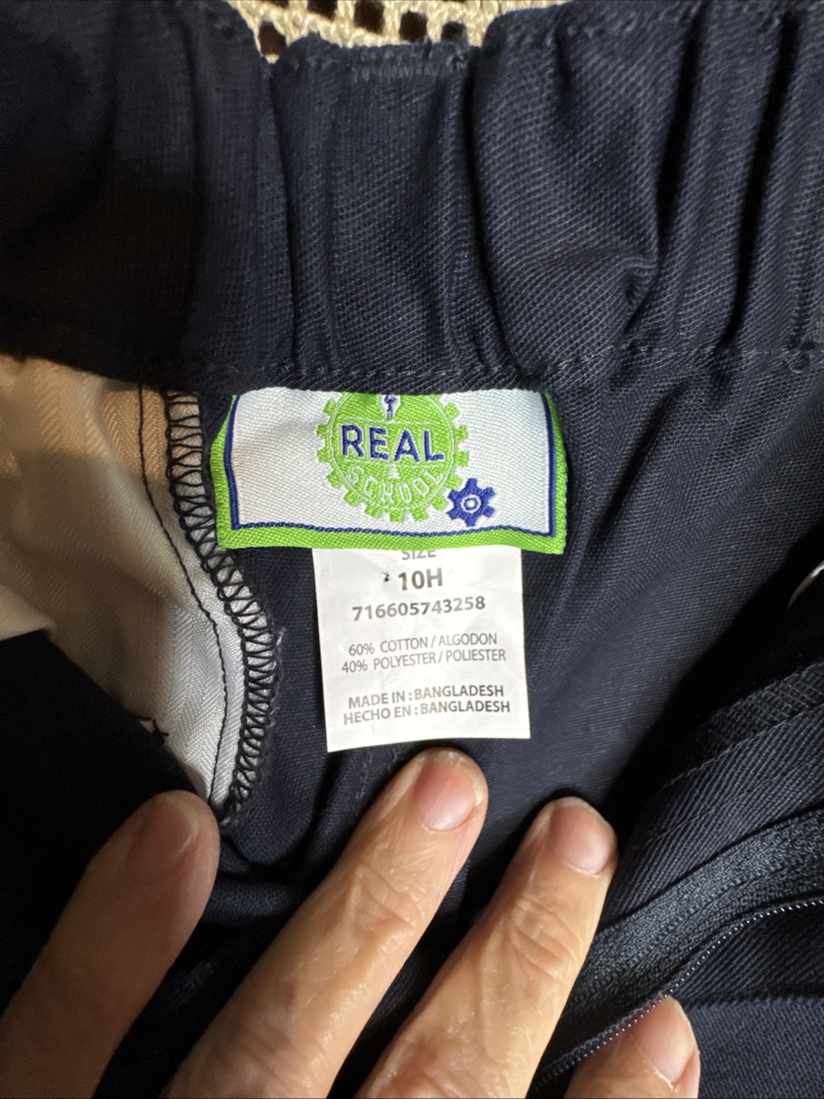 Real School Boys Size 10 Husky Uniform Pants Flat Front Navy NWT Academic
