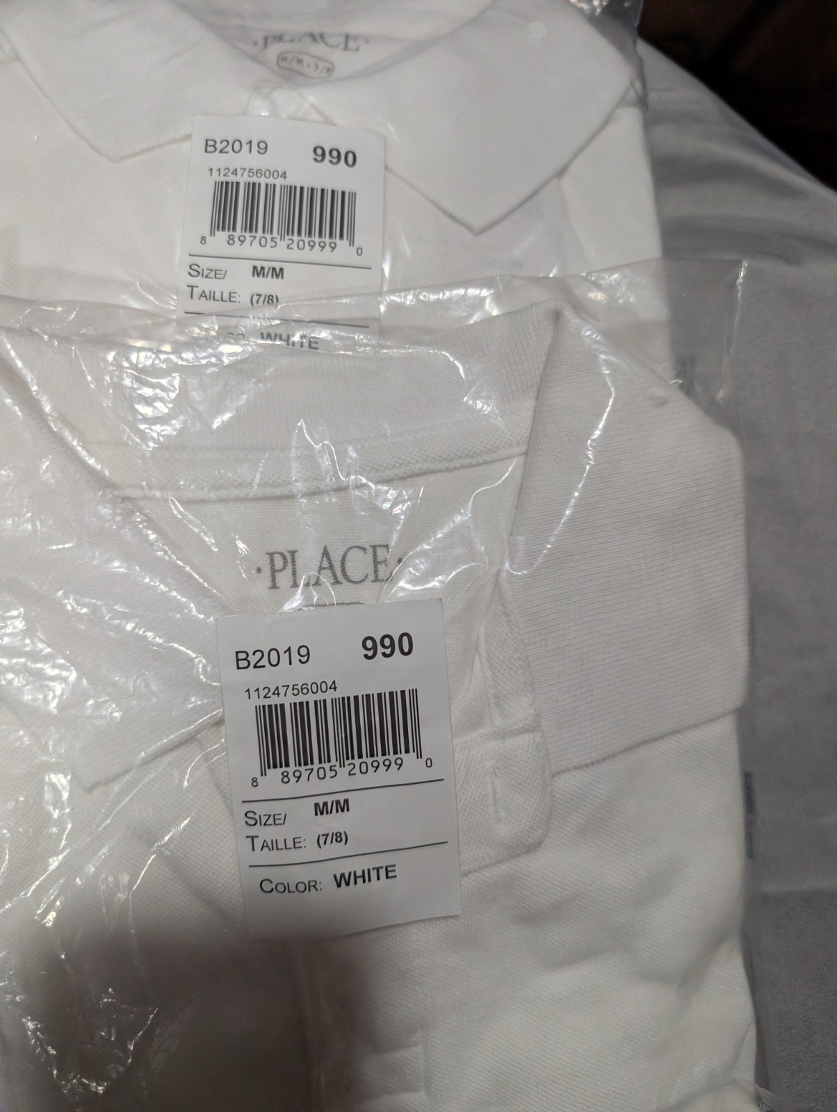The Children’s Place Kids School Uniform Polo Shirt Lot 4 Medium 7/8 Navy White