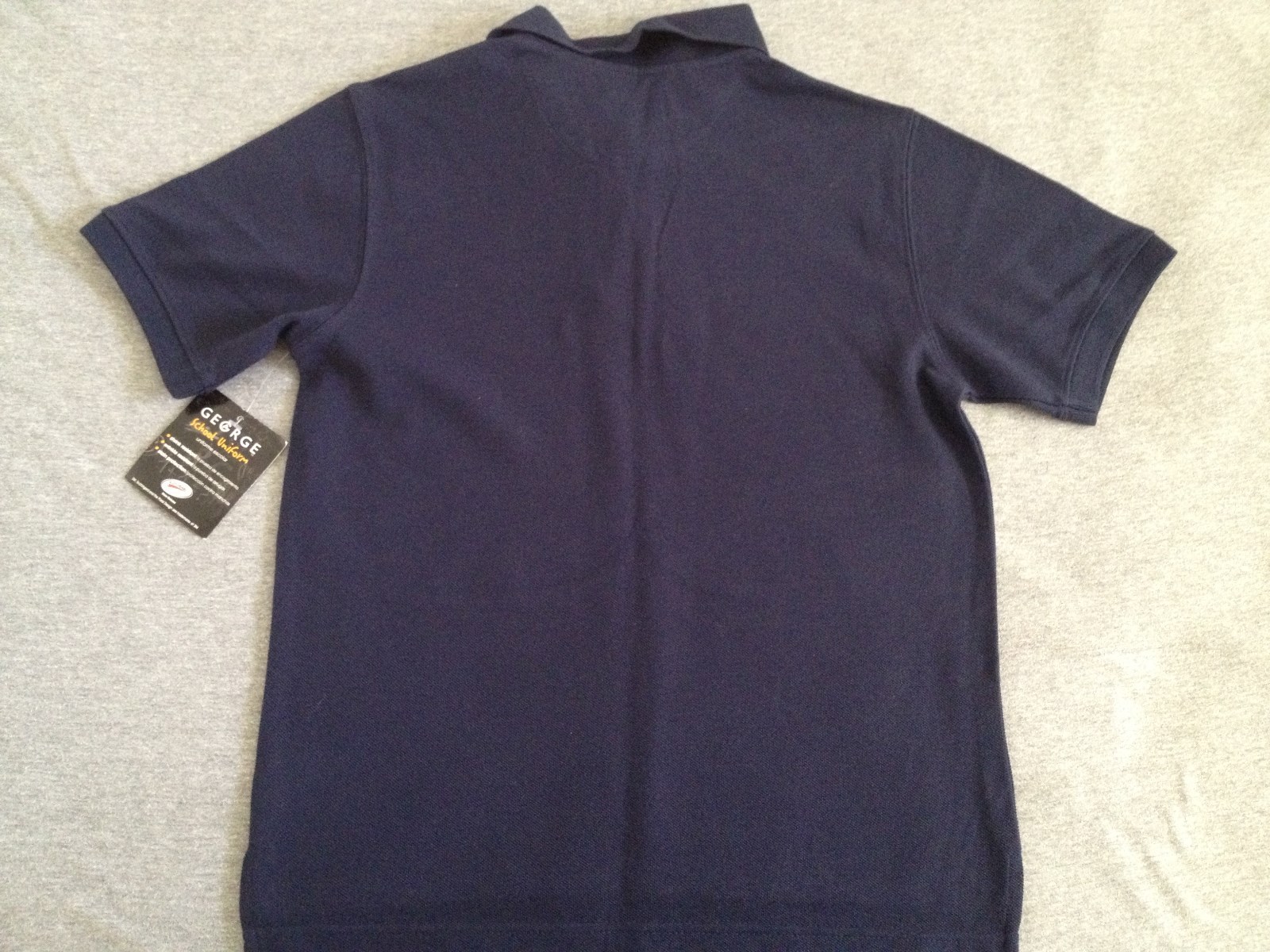Navy Blue Short Sleeve Boy’s School Uniform Shirt NWT Size M(8) Husky