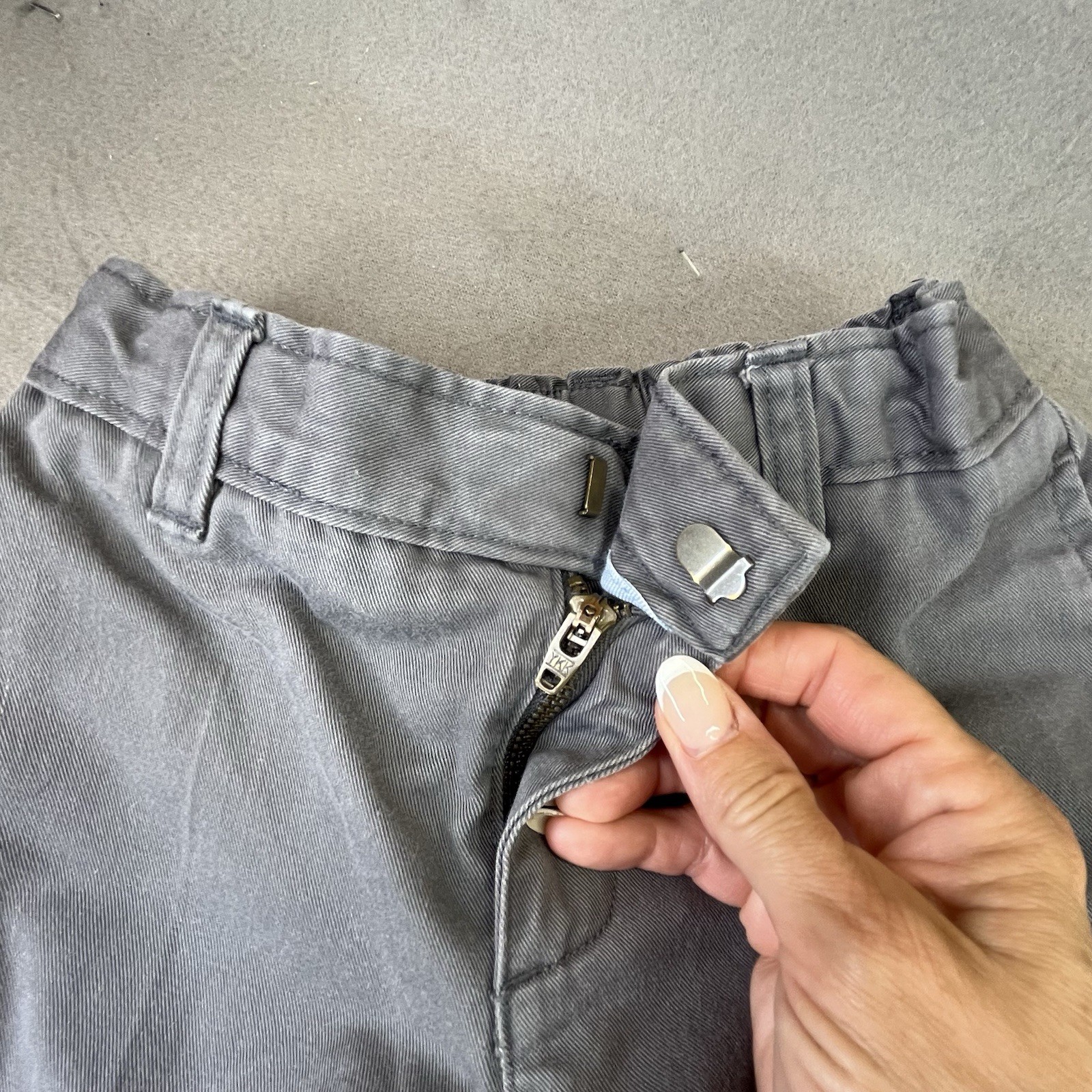Lands End Boys Gray Pants Size 6 Adjustable Waist School Uniform Lot Of 2