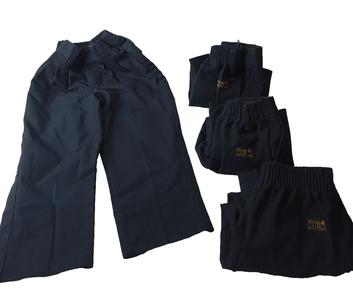 Lot of 4 Flynn & O’Hara Navy School Uniform Pants Boys Girls Elastic Size 4