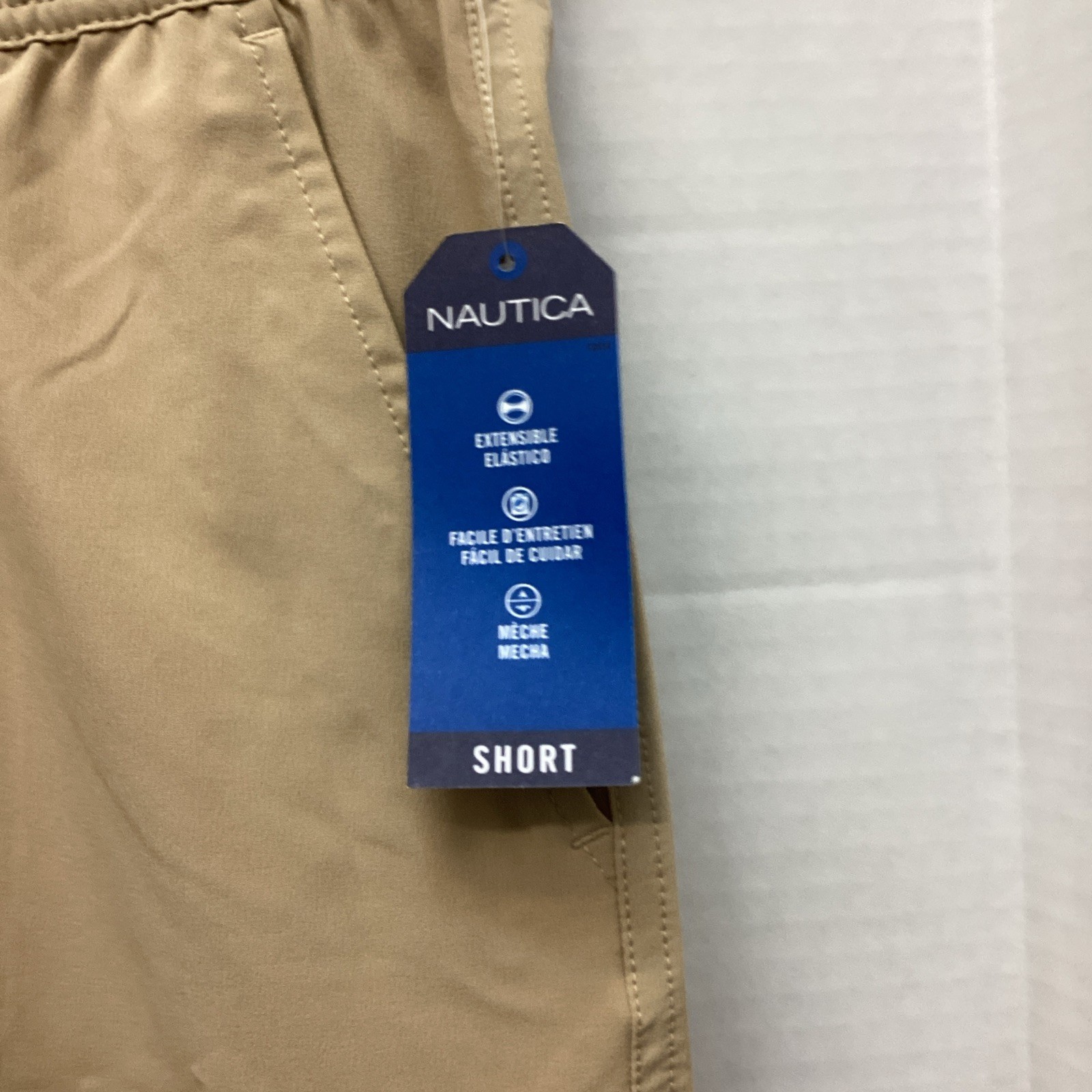 Nautica Boy’s School Uniform Shorts 261 Med Khaki NUFCC46F Size 14 Reg New
