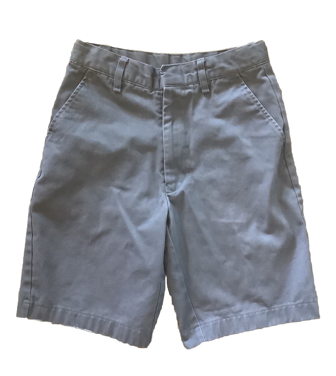 Boy’s Award School Uniform Gray Shorts Flat Front Size 12 Regular Cotton Blend