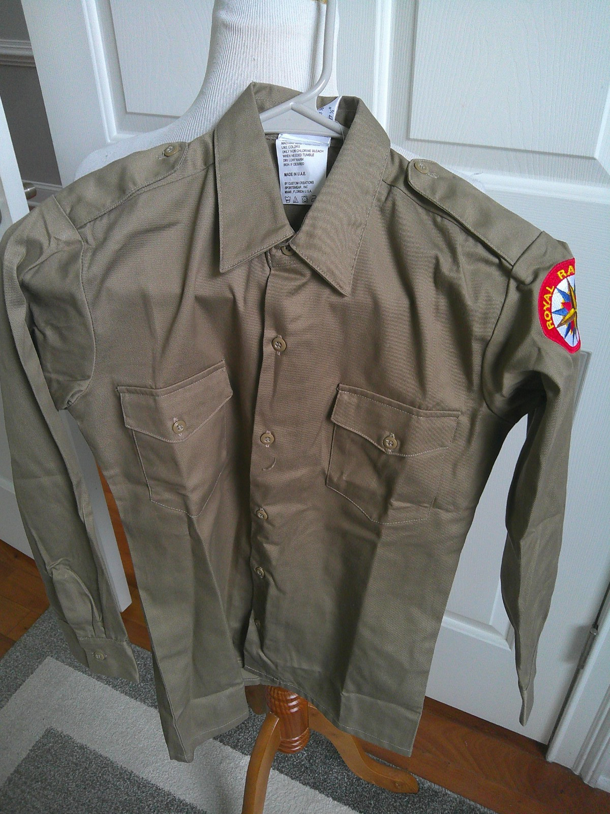 VINTAGE NEW Royal Rangers Khaki Shirt Boys 10 with Patch