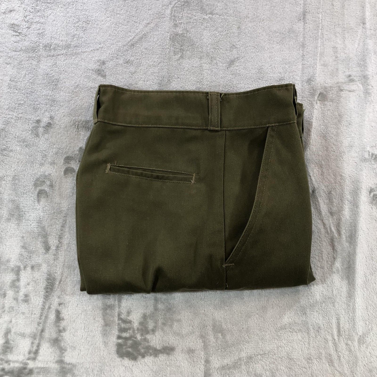 vtg Boy Scouts of America Pants Youth 26 Green Official Uniform Cargo Pockets
