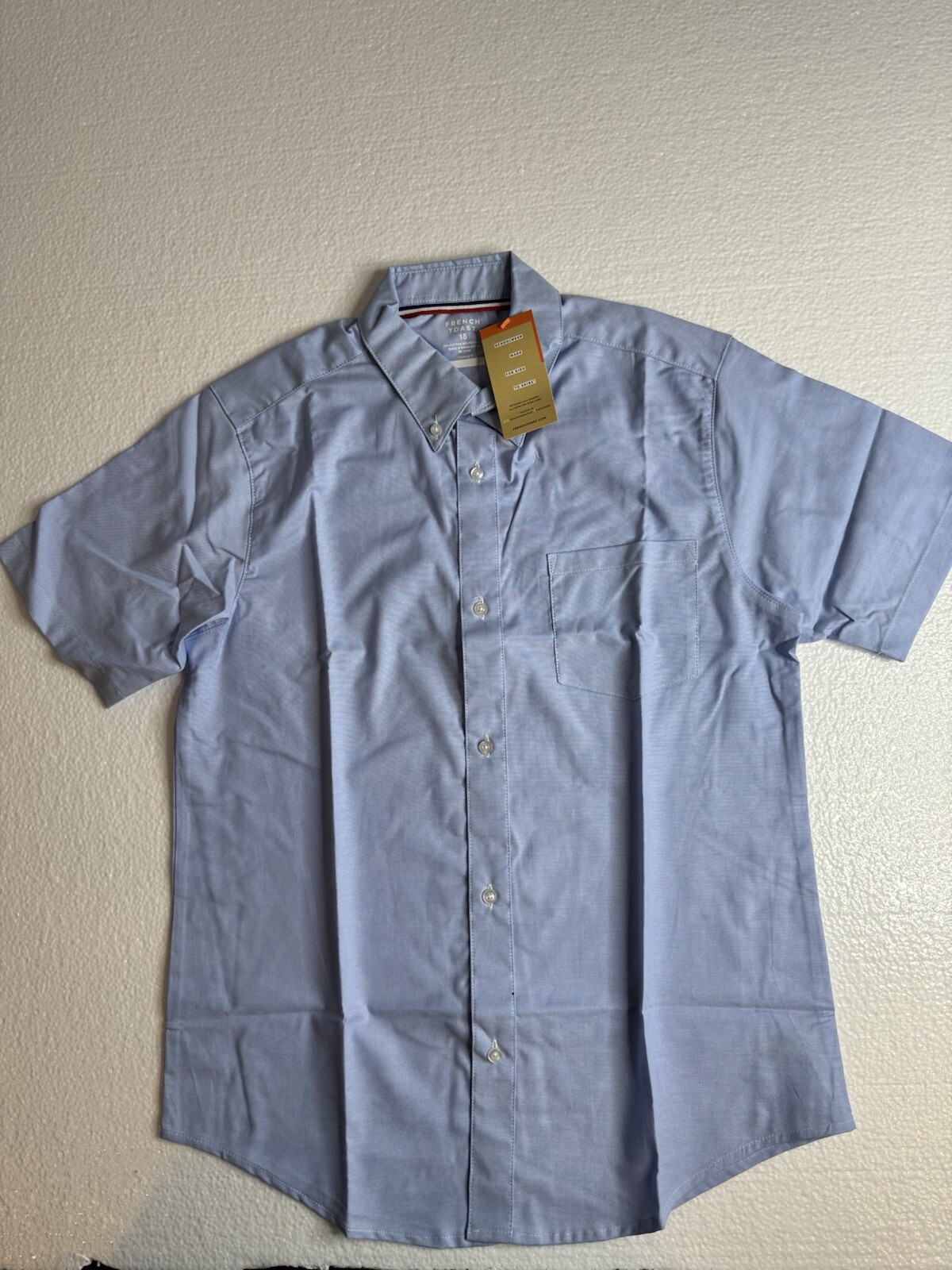 French Toast Boys School Uniform Short Sleeve Oxford Shirt, Sizes 18