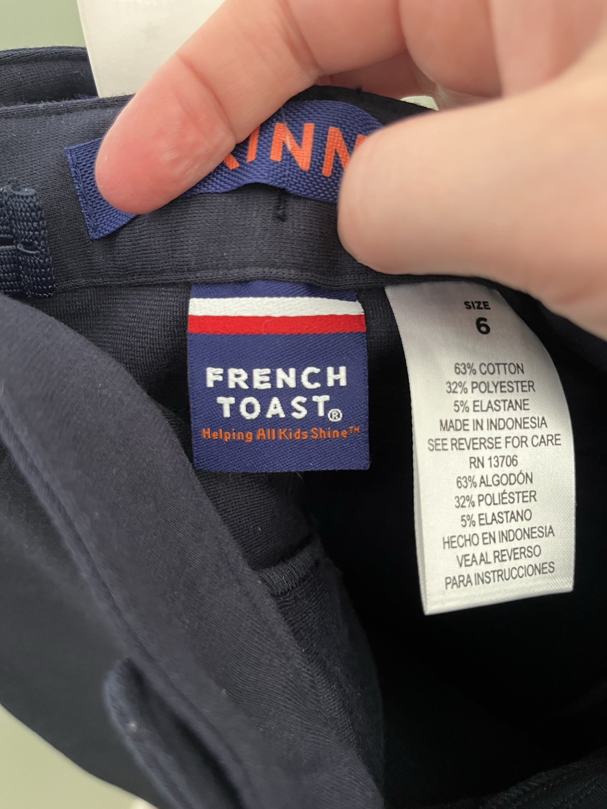French Toast Boys 2 Pack Straight Fit School Uniform Pants (Navy, 6) NWOT
