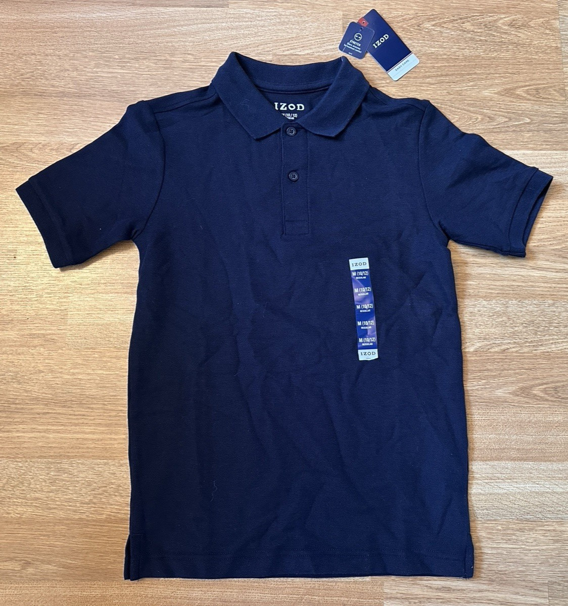 IZOD Navy Blue Polo School Uniform Short Sleeve Shirt – Size Medium 10/12 – NWT!