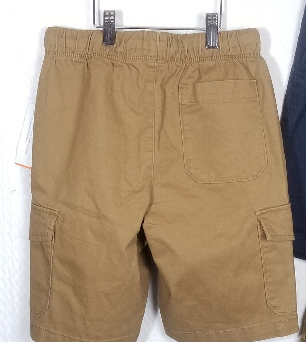 Old Navy Boys Built-In Flex Straight Uniform Shorts Blue/Beige 10-12 (4 Pair)