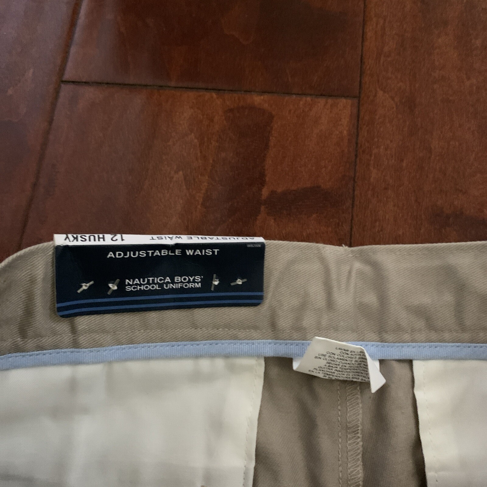 Nautica Boys’ School Uniform Performance Short Khaki Size 12 Husky