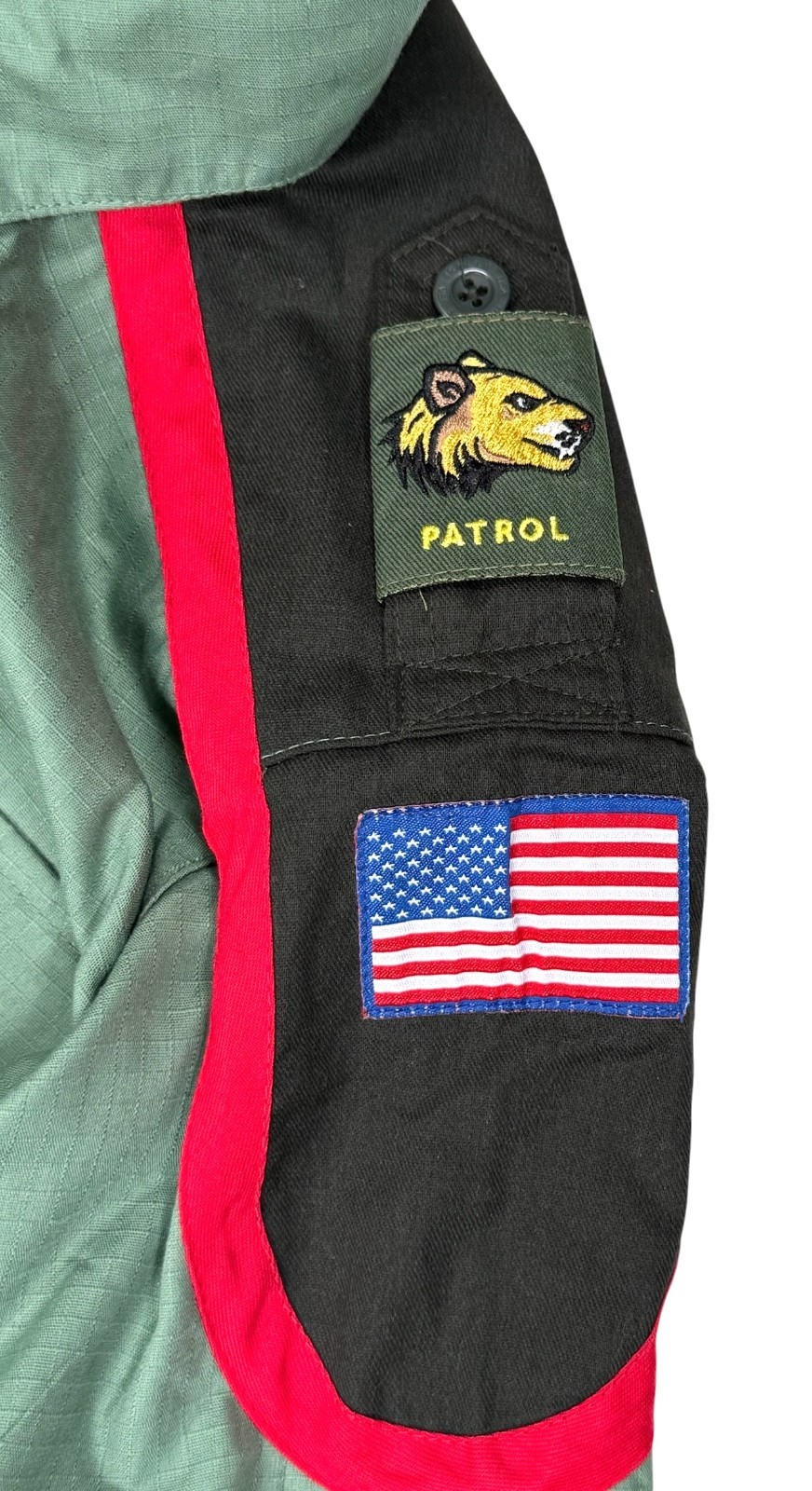 Trail Life USA Youth Official Uniform Shirt SS Green Ripstop Size MD YS Flag