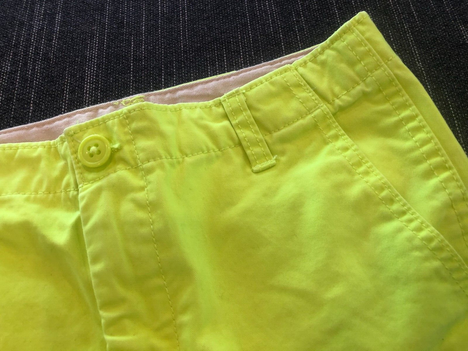 Gap Kids Boys Size 8H Husky Bright Yellow Chino Shorts