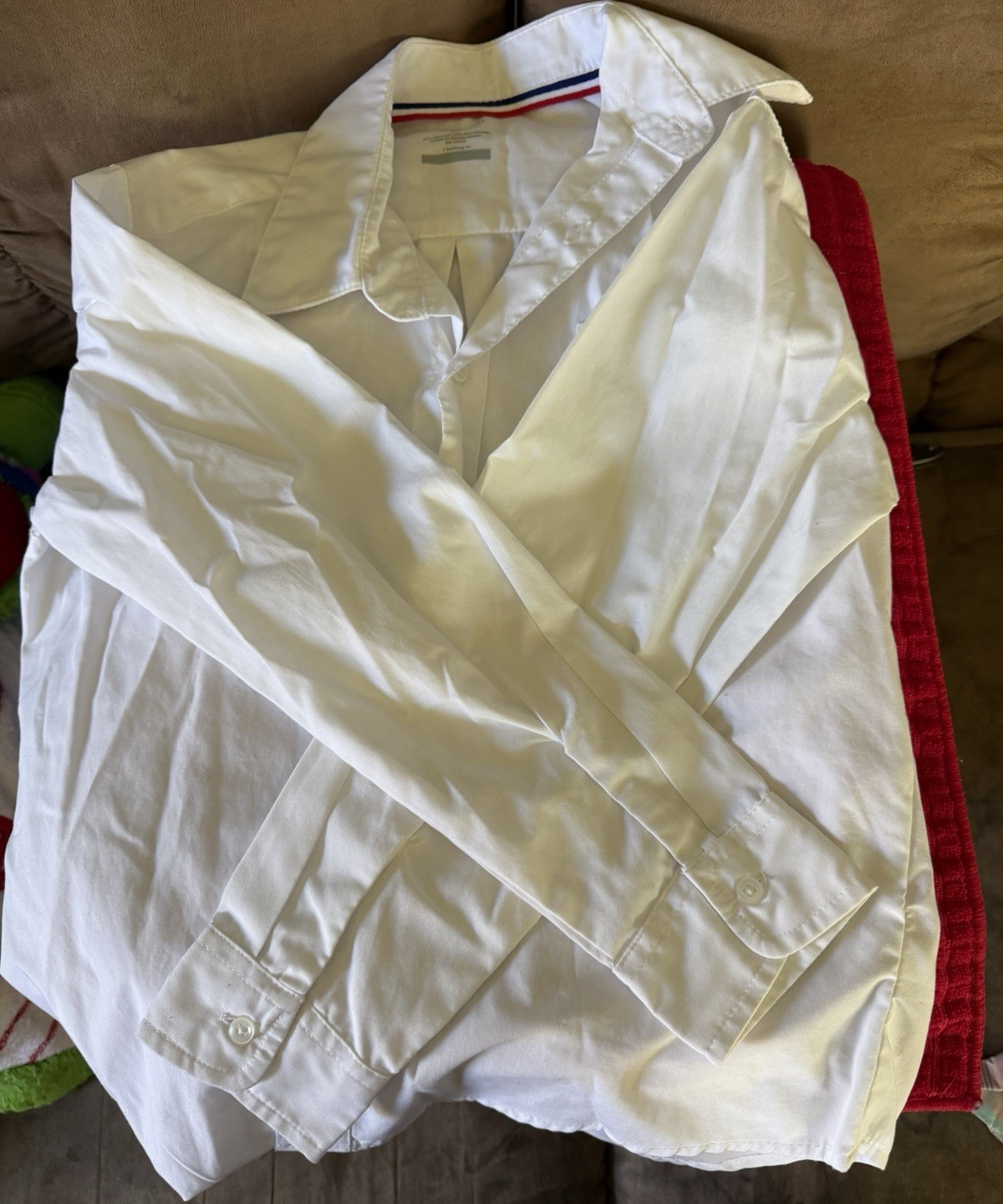 French Toast Boys Uniform Shirt White Long Sleeve Button-Front Size 10