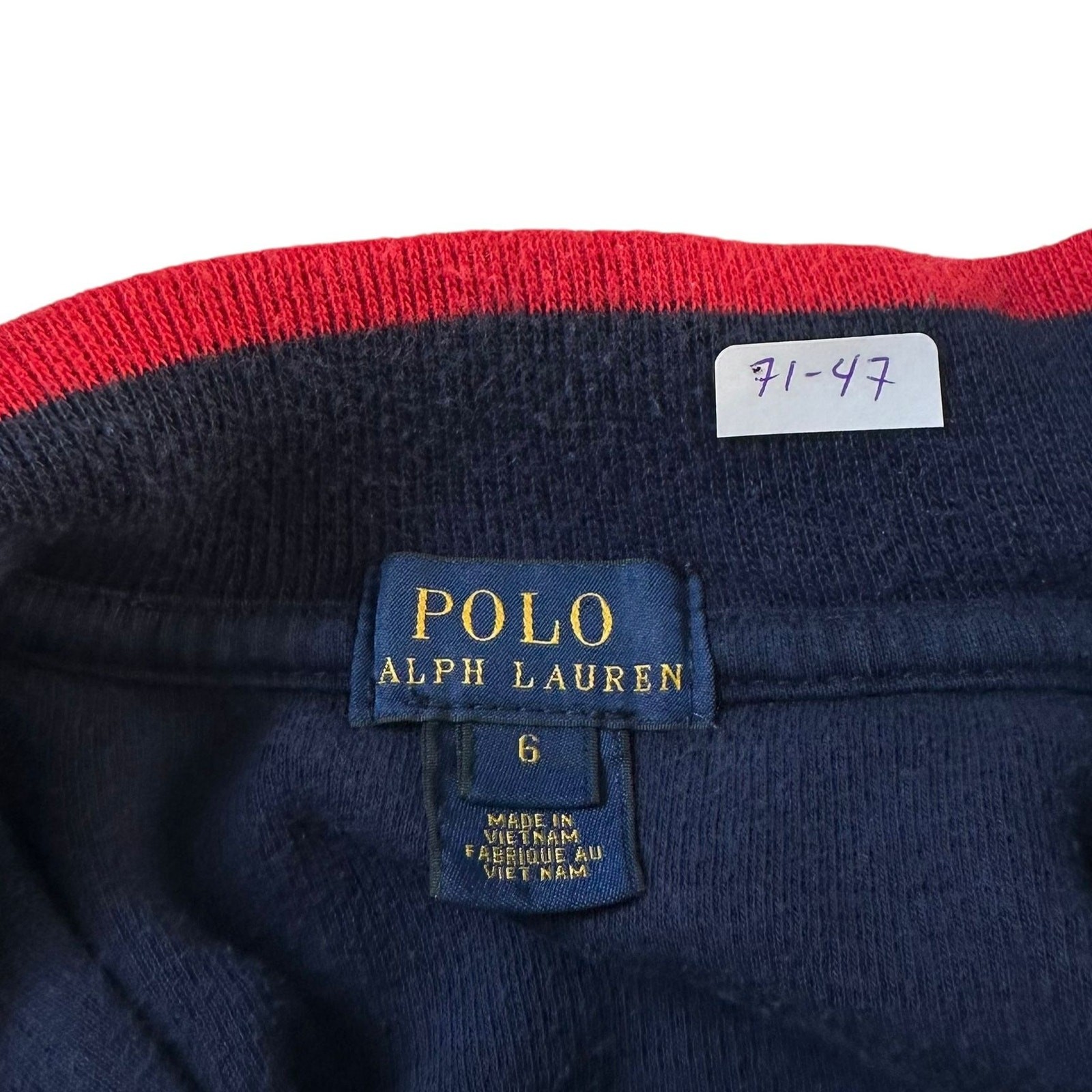 Polo Ralph Lauren Blue Half Zip Sweater Boy’s Size 6 | 71-47
