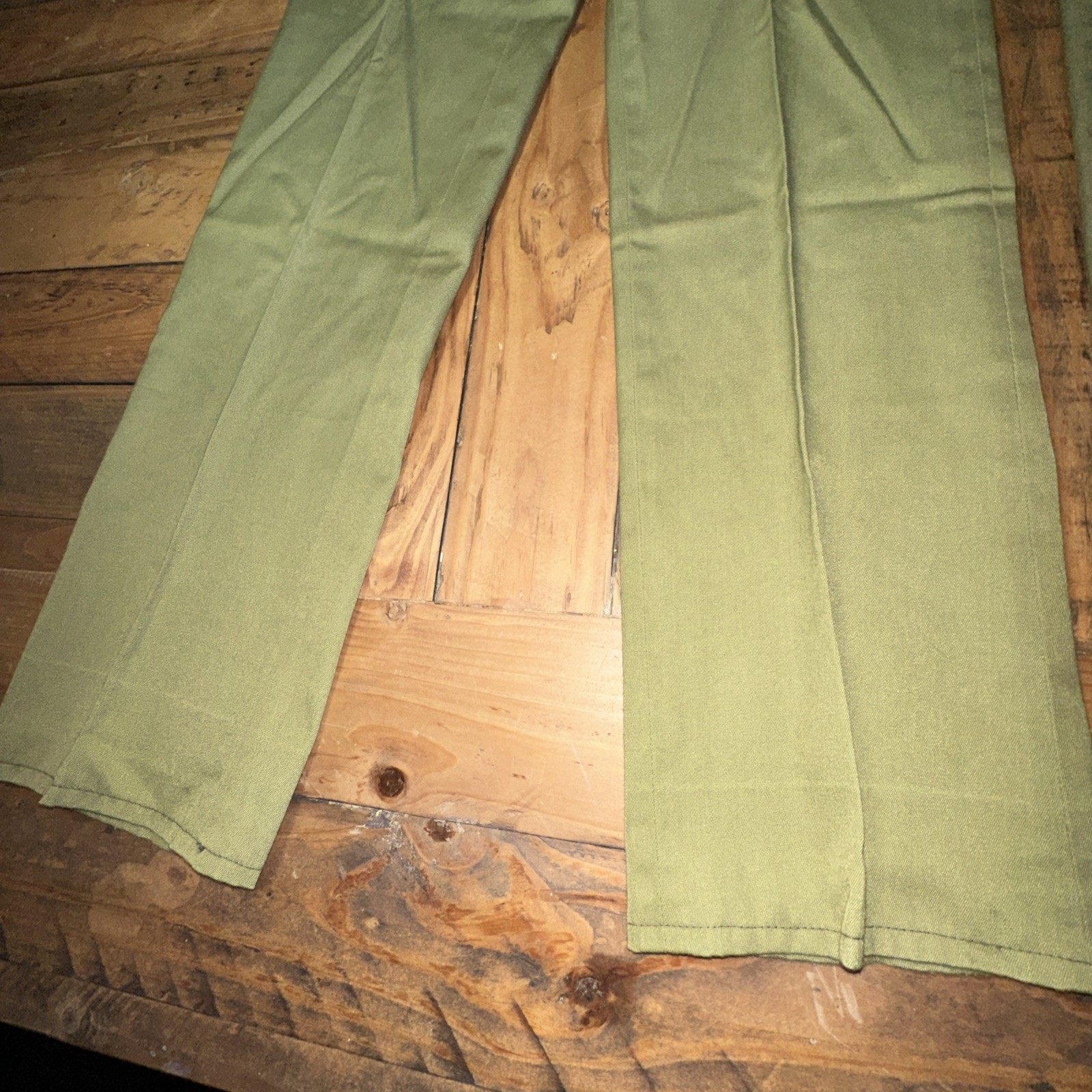 Lot of 2 Vintage Boy Scouts of America Uniform Pants Trousers Talon Zip Green