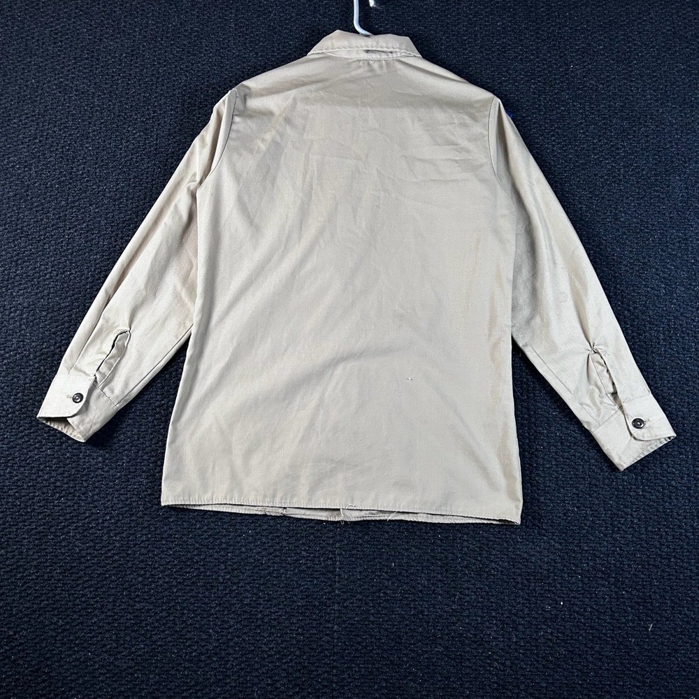 Boy Scouts of America BSA Official Mens Shirt Small Khaki Long Sleeve Uniform