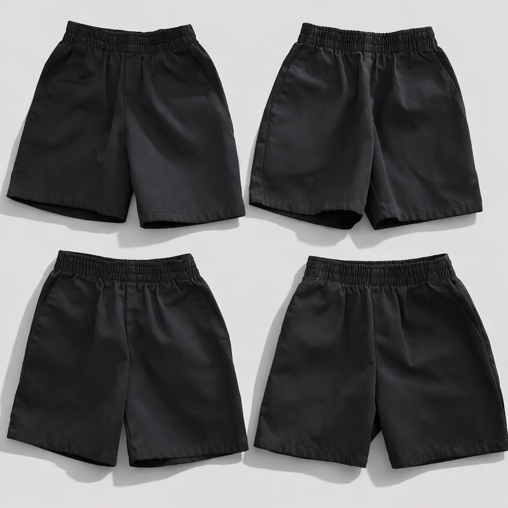 Classroom Boys Black Shorts Size 4 Lot of 4 School Uniform Elastic Waist