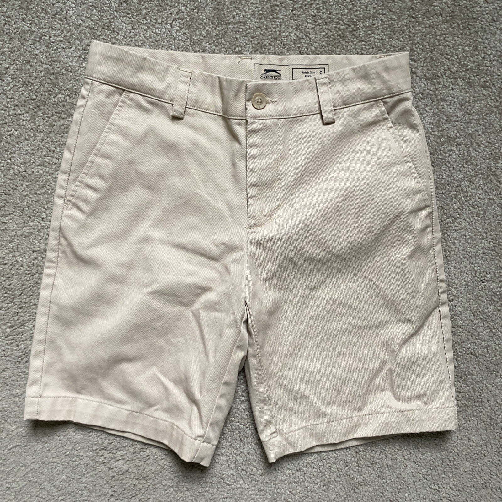 Boys Slazenger Size S Tan Dress Uniform Shorts Adjustable Waist