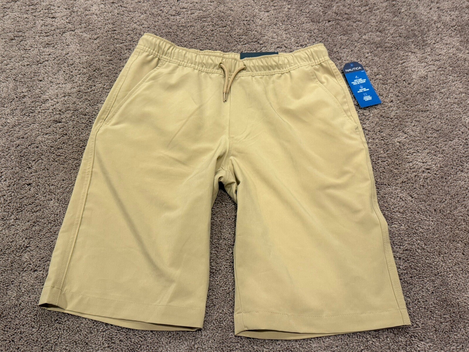 Nautica Boys Size 18 Regular School Uniform NUFCC46F 261 Khaki Shorts