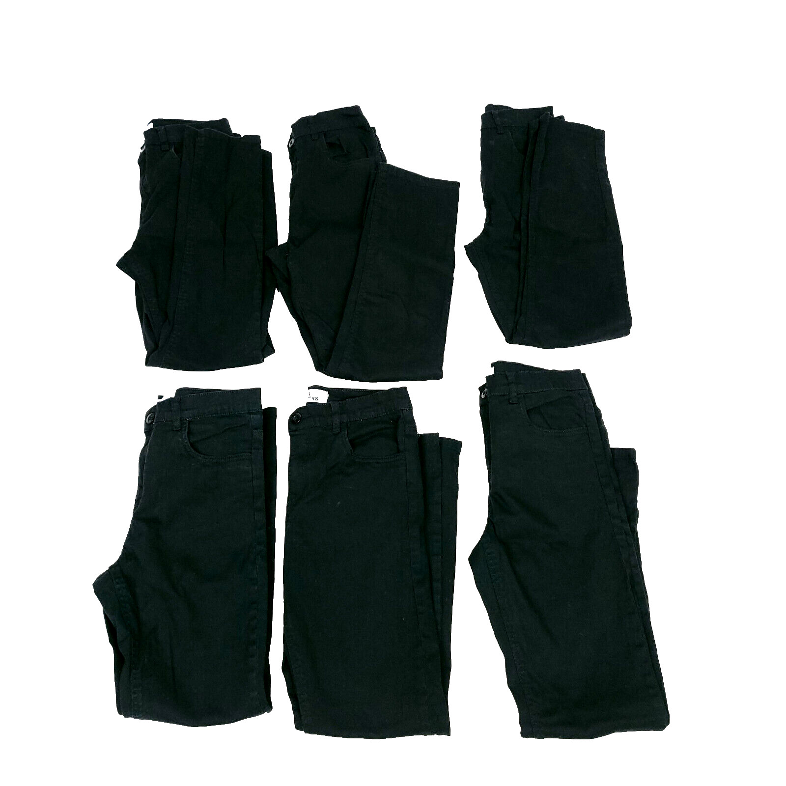 Access Boys Uniform Pants 14 Black Skinny Stretch School Lot Of 6
