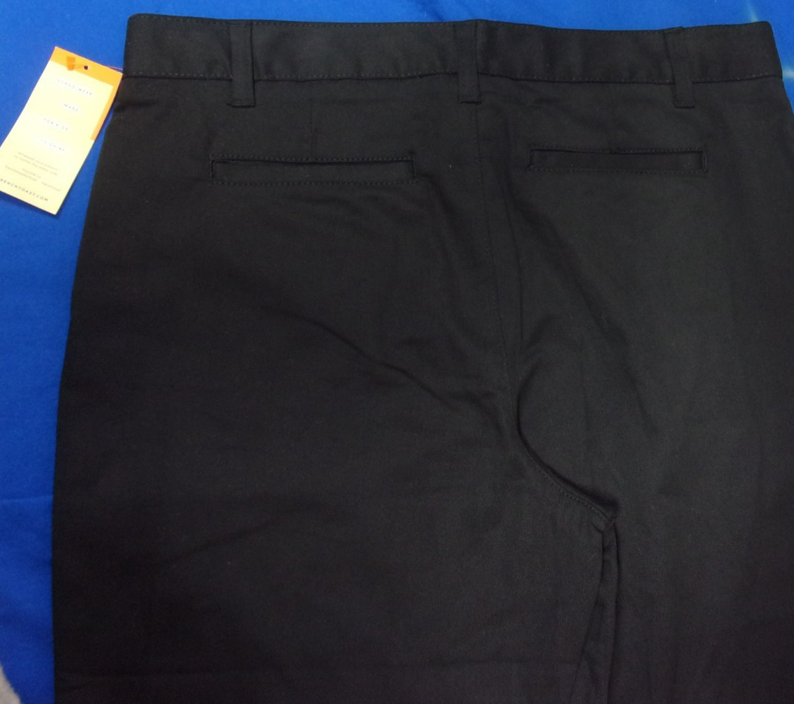 NEW DESIGNER FRENCH TOAST STRAIGHT SCHOOL UNIFORM BLACK PANTS SIZE 20 1/2 PLUS