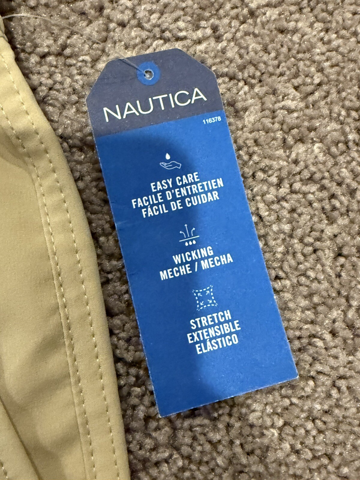 Nautica Boys Size 18 Regular School Uniform NUFCC46F 261 Khaki Shorts