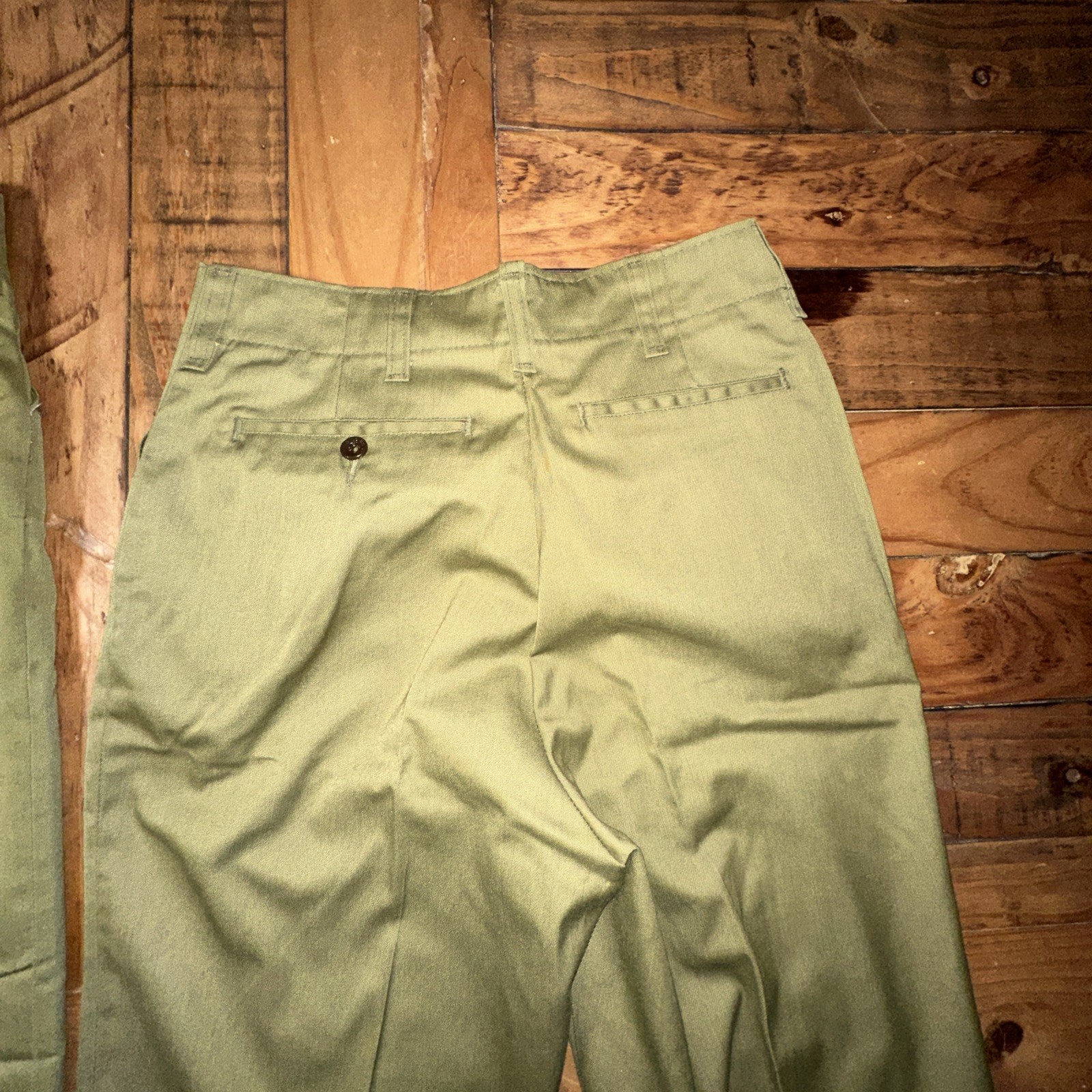 Lot of 2 Vintage Boy Scouts of America Uniform Pants Trousers Talon Zip Green