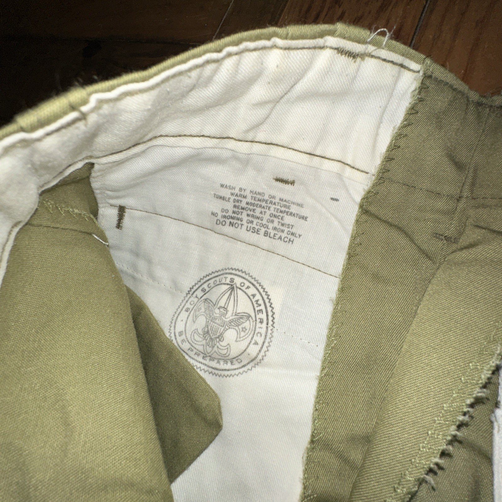 Lot of 2 Vintage Boy Scouts of America Uniform Pants Trousers Talon Zip Green