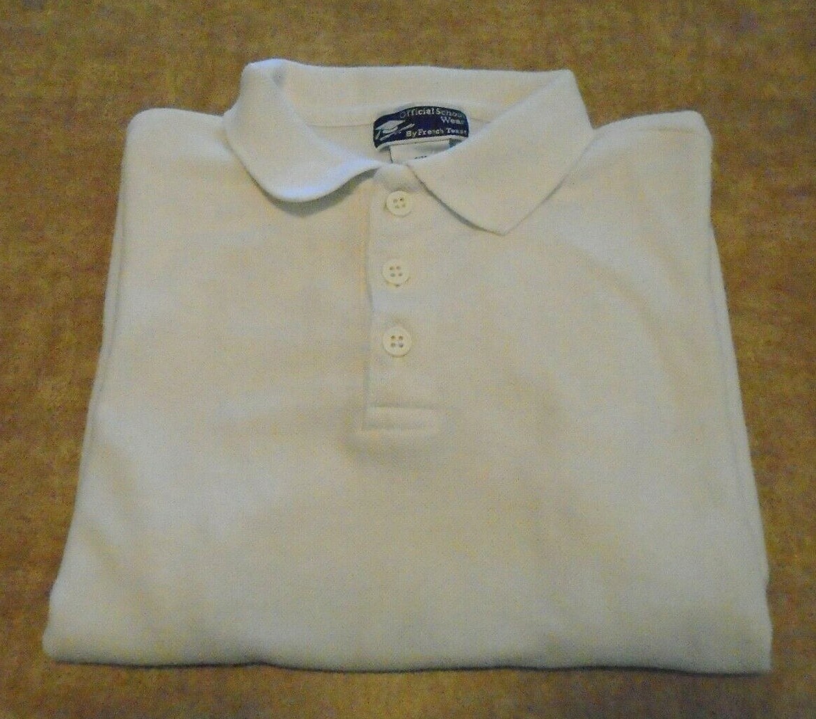 Official School Wear by French Toast Boy’s White Henley Short Sleeve Shirt Sz 12