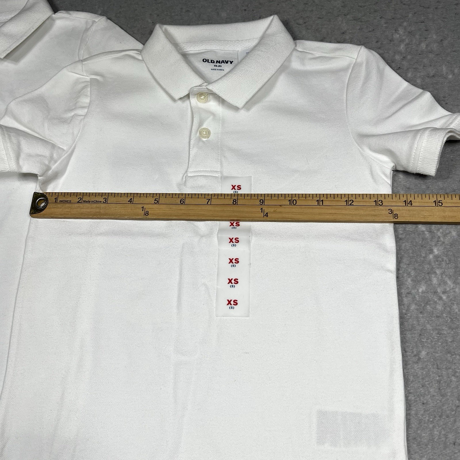 Old Navy Polo Boys Size XS White School Uniform Jersey Short Sleeve Polo